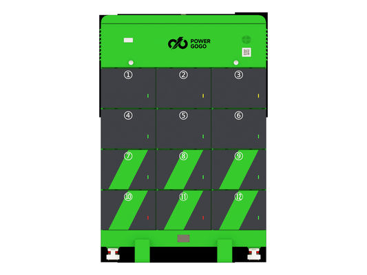 12 Στρώσεις φόρτισης Σταθμός ανταλλαγής μπαταριών με IP54 για δύο τροχούς